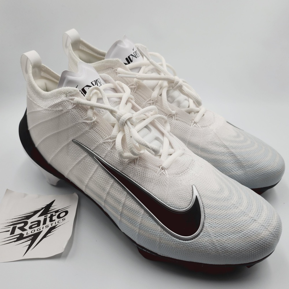 Mens Size 10 Nike Football Cleats Zoom Vapor Elite Wide White Black HV2724-100